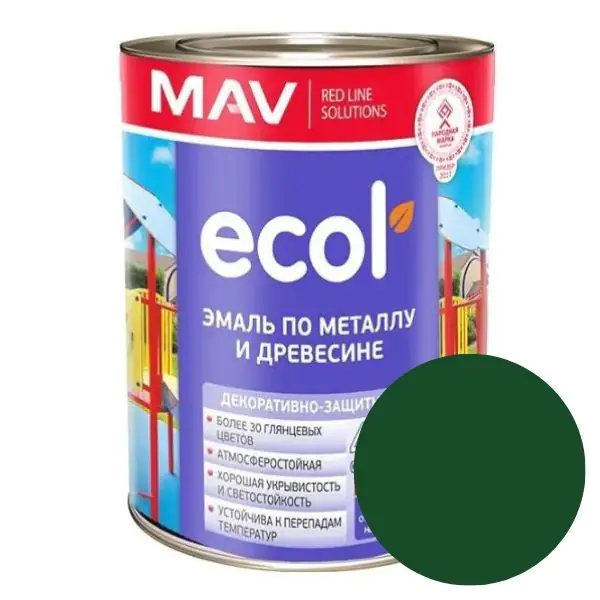 Эмаль Ecol ПФ-115 MAV (зеленая) 1 л