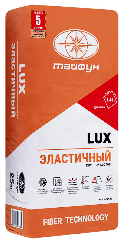 Клей для плитки Lux Эластичный, 25 кг