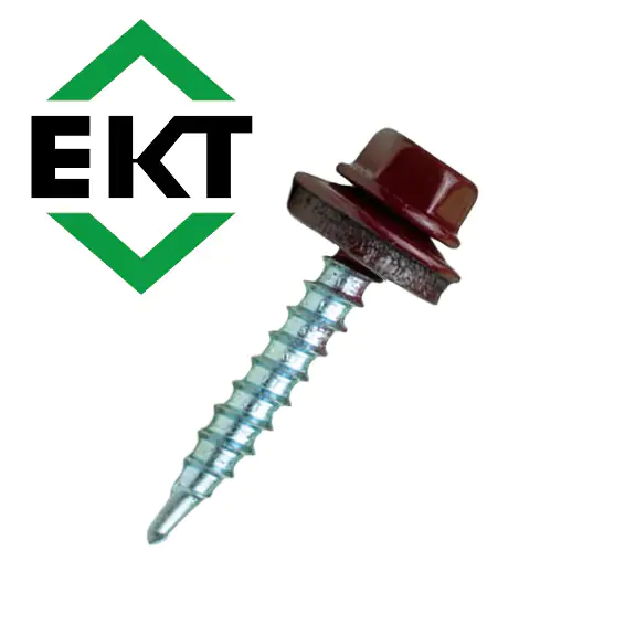 Саморез кровельный ЕКТ 4,8х29, RAL 3005 (50 шт), B004502