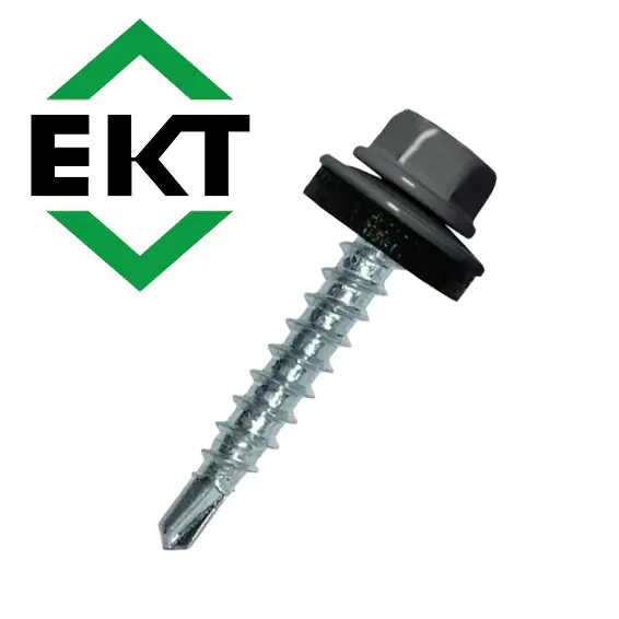 Саморез кровельный ЕКТ 4,8х29, RAL 7024 (50 шт), B009382