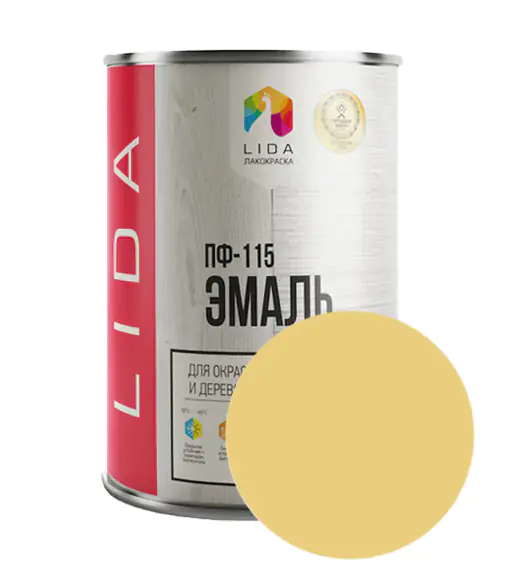 Эмаль ПФ-115 LIDA (бежевая) 1 л