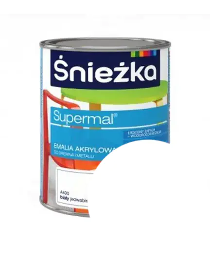 Эмаль акриловая для дерева и металла Sniezka (белая) 0,8 л