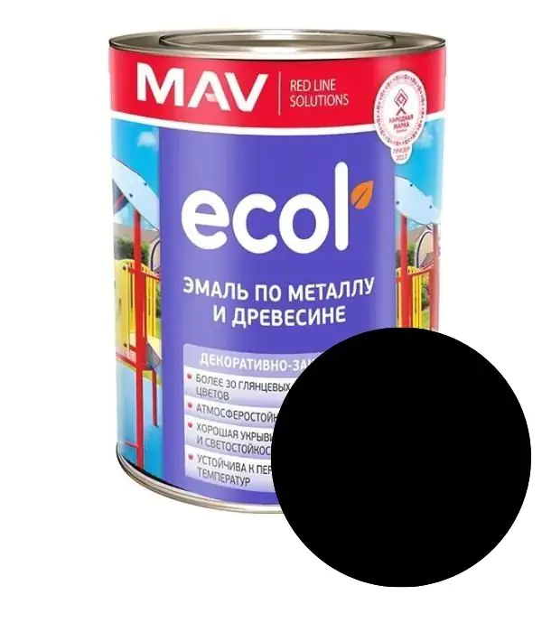 Эмаль Ecol ПФ-115 MAV (черная) 1 л