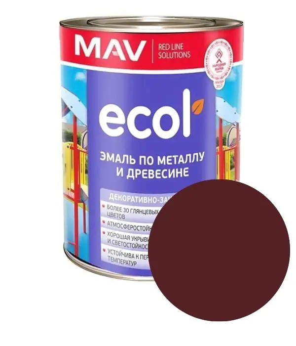 Эмаль Ecol ПФ-115 MAV (шоколадная) 1 л