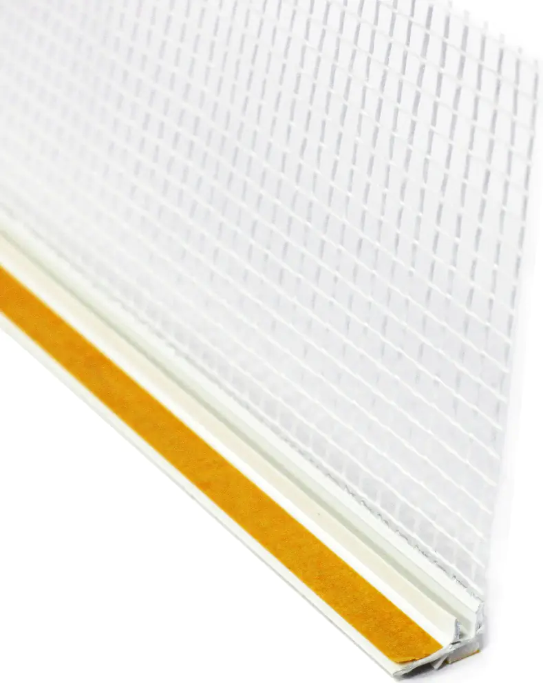 Профиль оконный примыкающий с сеткой (белый) 3 м