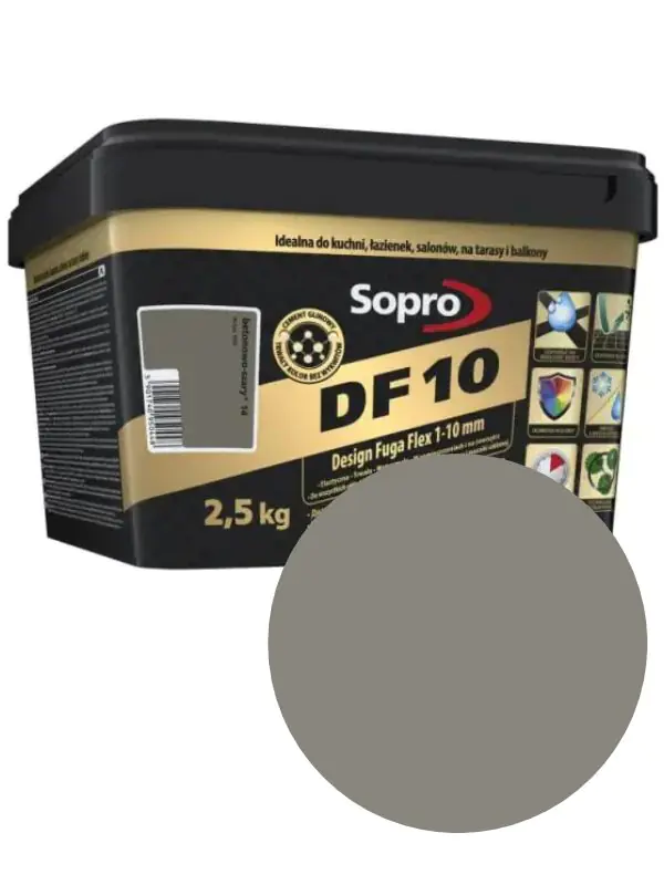 Фуга Sopro DF 10 №1054 (14) бетонно-серая 2,5 кг