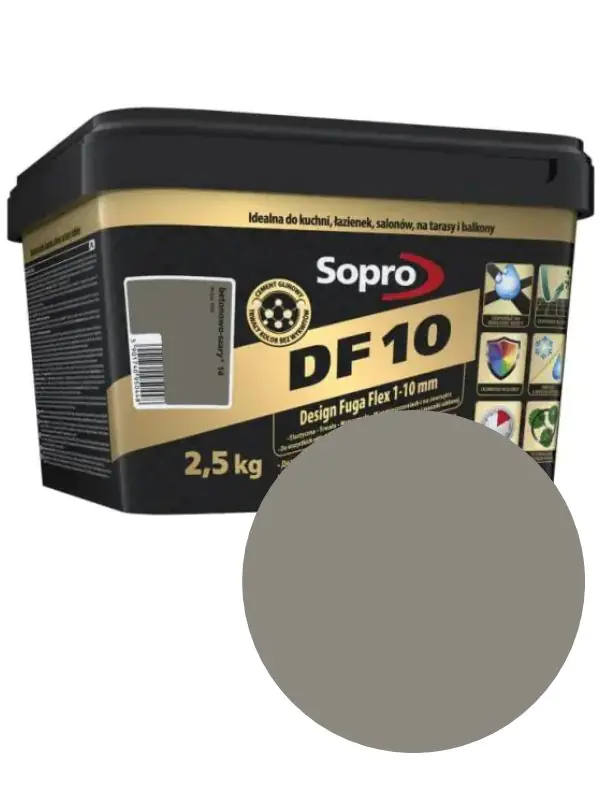 Фуга Sopro DF 10 №1062 (22) серый камень 2,5 кг