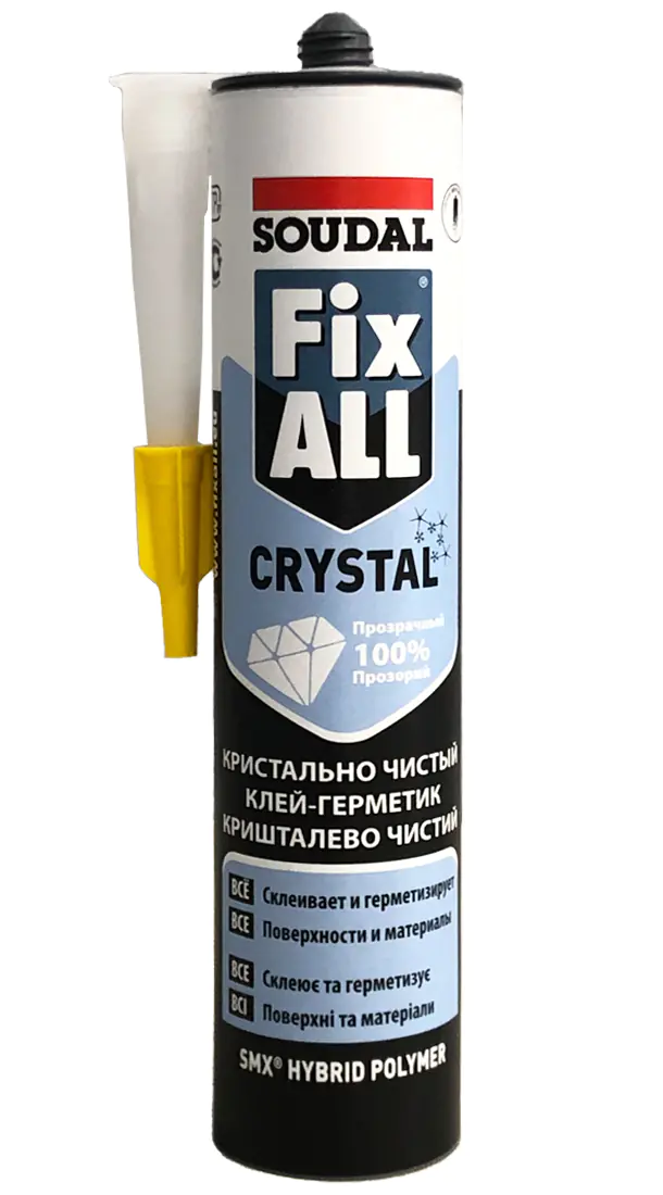 Клей-герметик Soudal Fix All Crystal (прозрачный) 290 мл