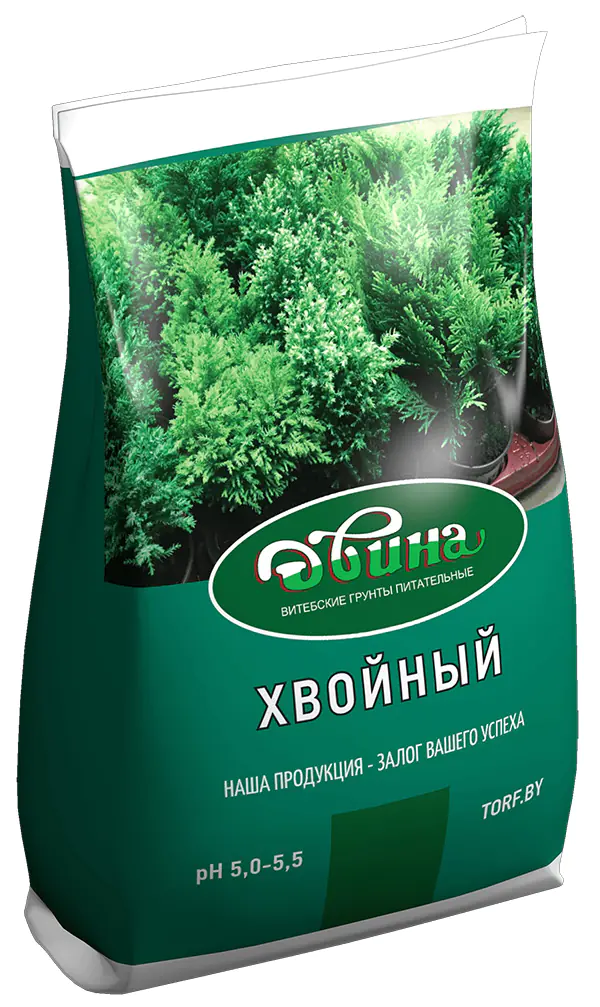 Грунт питательный торфяной Двина хвойный (pH 5,0 – 5,5) 55 л