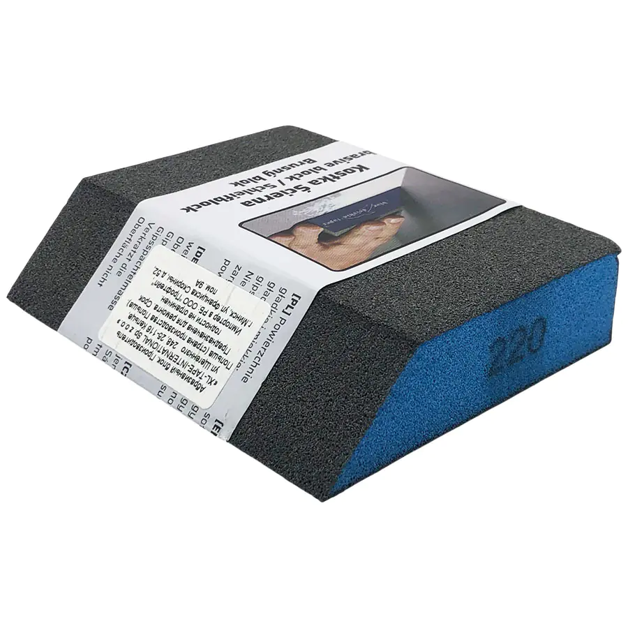Губка шлифовальная со скошенным краем Р220 Blue Dolphin