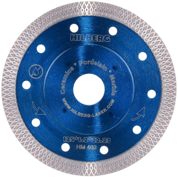 Круг алмазный отрезной 125х22 мм ультратонкий Hilberg (HM402)