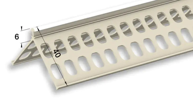 Угол штукатурный Евро ПВХ 40х40мм. 6 мм. 3 м. Идеал Ш-У6. РФ.