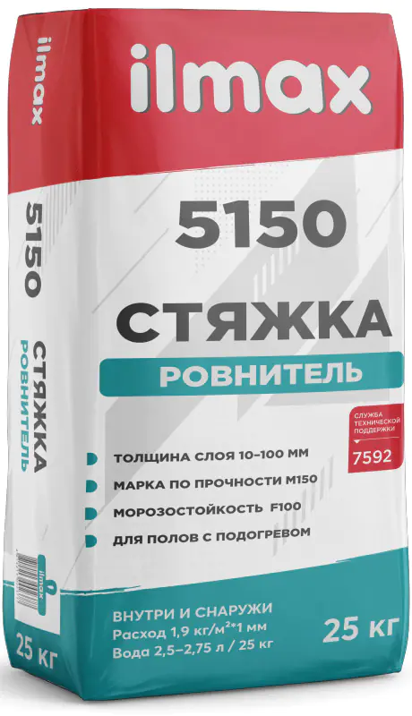 Стяжка-ровнитель ilmax 5150, 25 кг