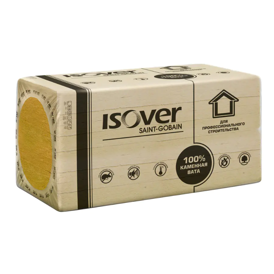 Утеплитель каменная вата Vetonit (Isover) Фасад Мастер 100 мм (в пачке 1,8 м²)