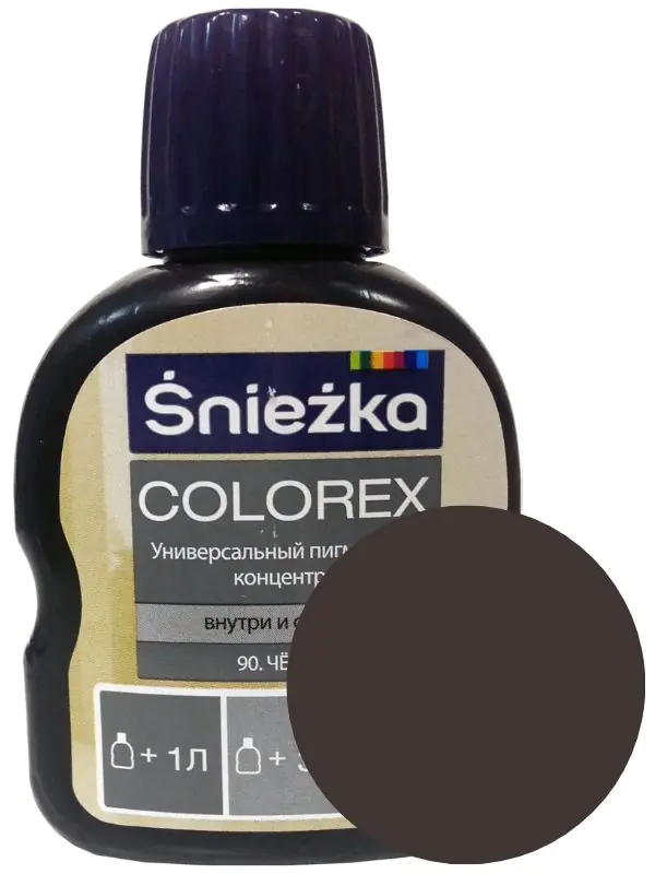 Колер Sniezka Colorex №90 (черный) 100 мл