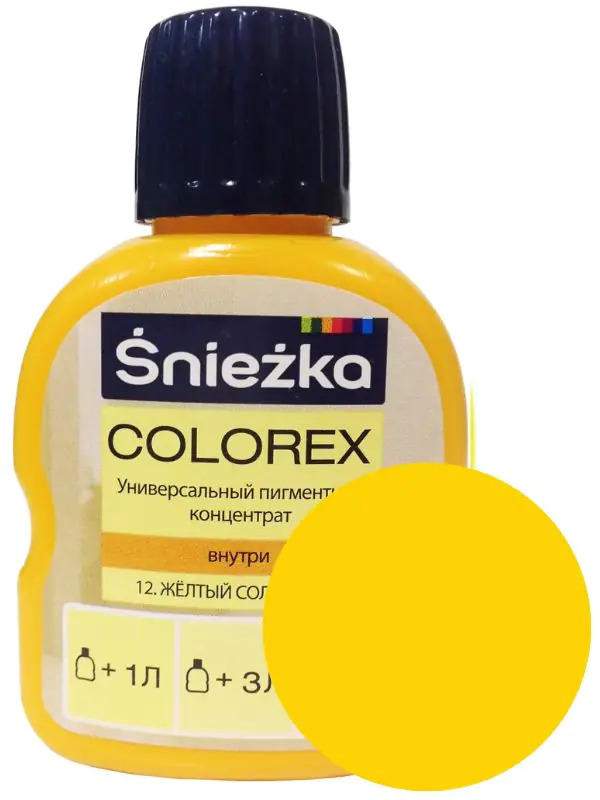 Колер Sniezka Colorex №12 (желто-солнечный) 100 мл