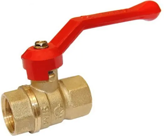 Кран шаровый латунный 1/2" ВР (ручка-рычаг) Цветлит ZW10040