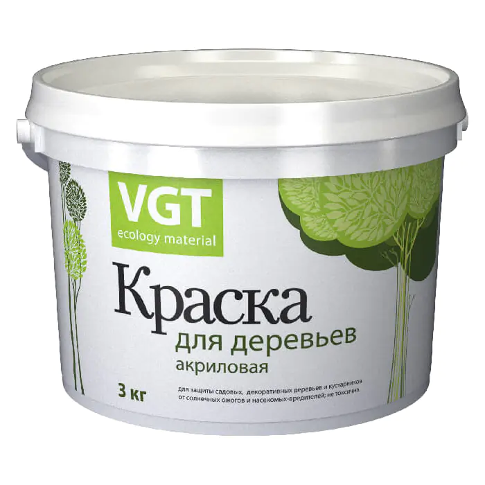 Краска для деревьев VGT акриловая ВД-АК-1180, 3 кг