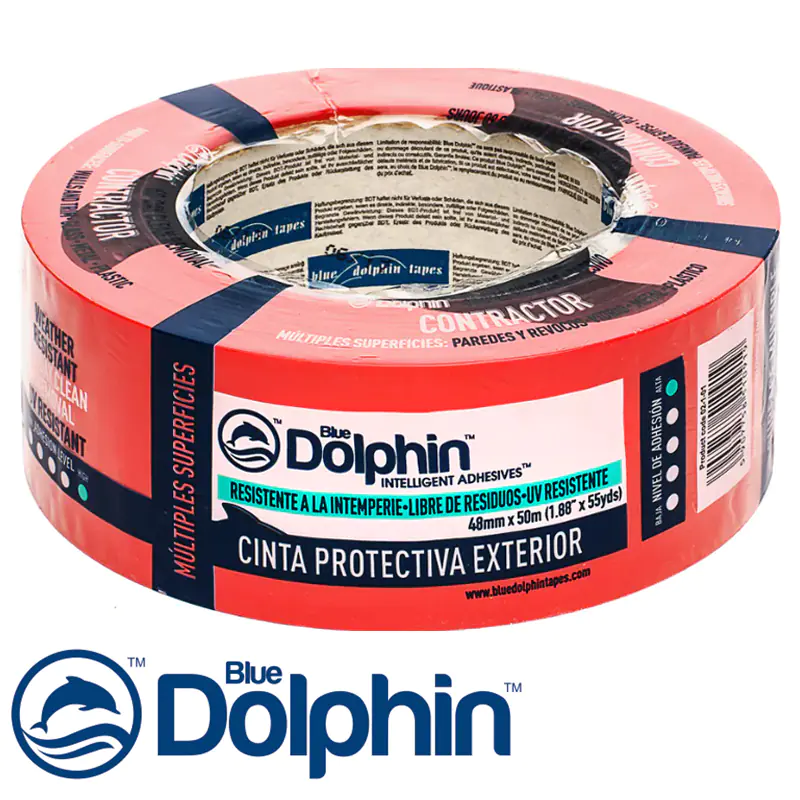 Лента малярная ПВХ Blue Dolphin Contractor 48 мм х 50 м (красная)