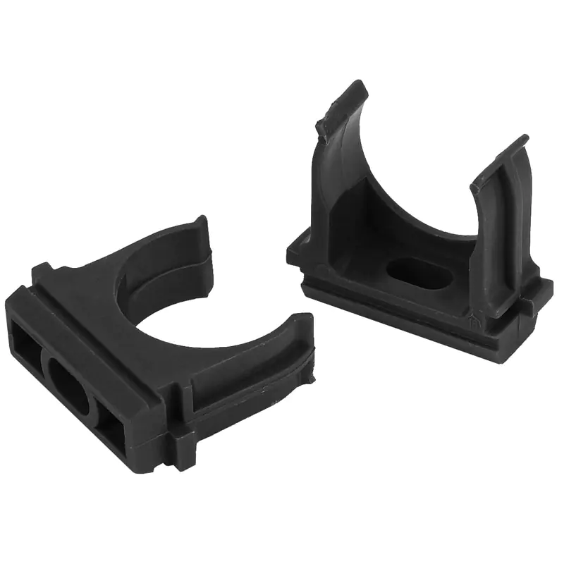 Крепеж-клипса для трубы 16 мм пластиковая черная 10 шт CLIP-16-10-B