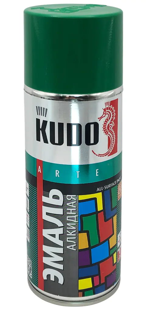 Эмаль аэрозольная универсальная KUDO RAL 6029 (зеленый) 520 мл, KU-10081