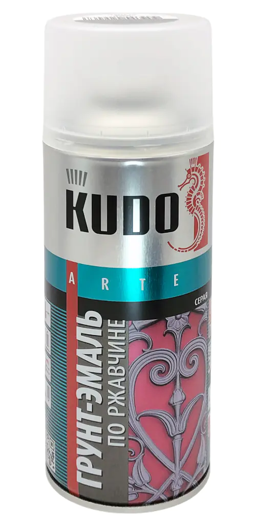 Грунт-эмаль по ржавчине KUDO RAL 7042 (серая) 520 мл KU-317042