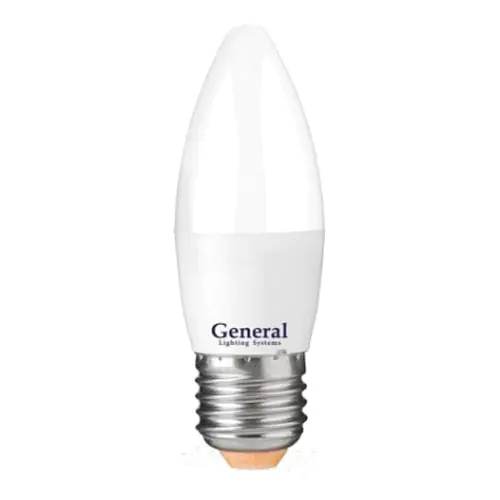 Светодиодная лампа Свеча General Lighting 8Вт Е27 3000К. Теплый белый свет (660184)