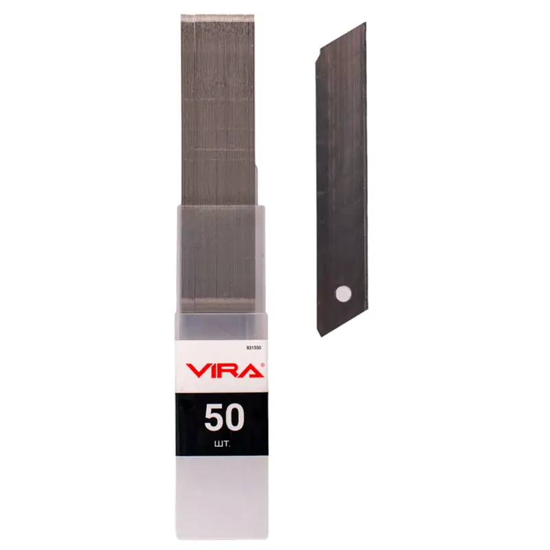 Лезвия для ножа 18 мм 50 шт VIRA 831550