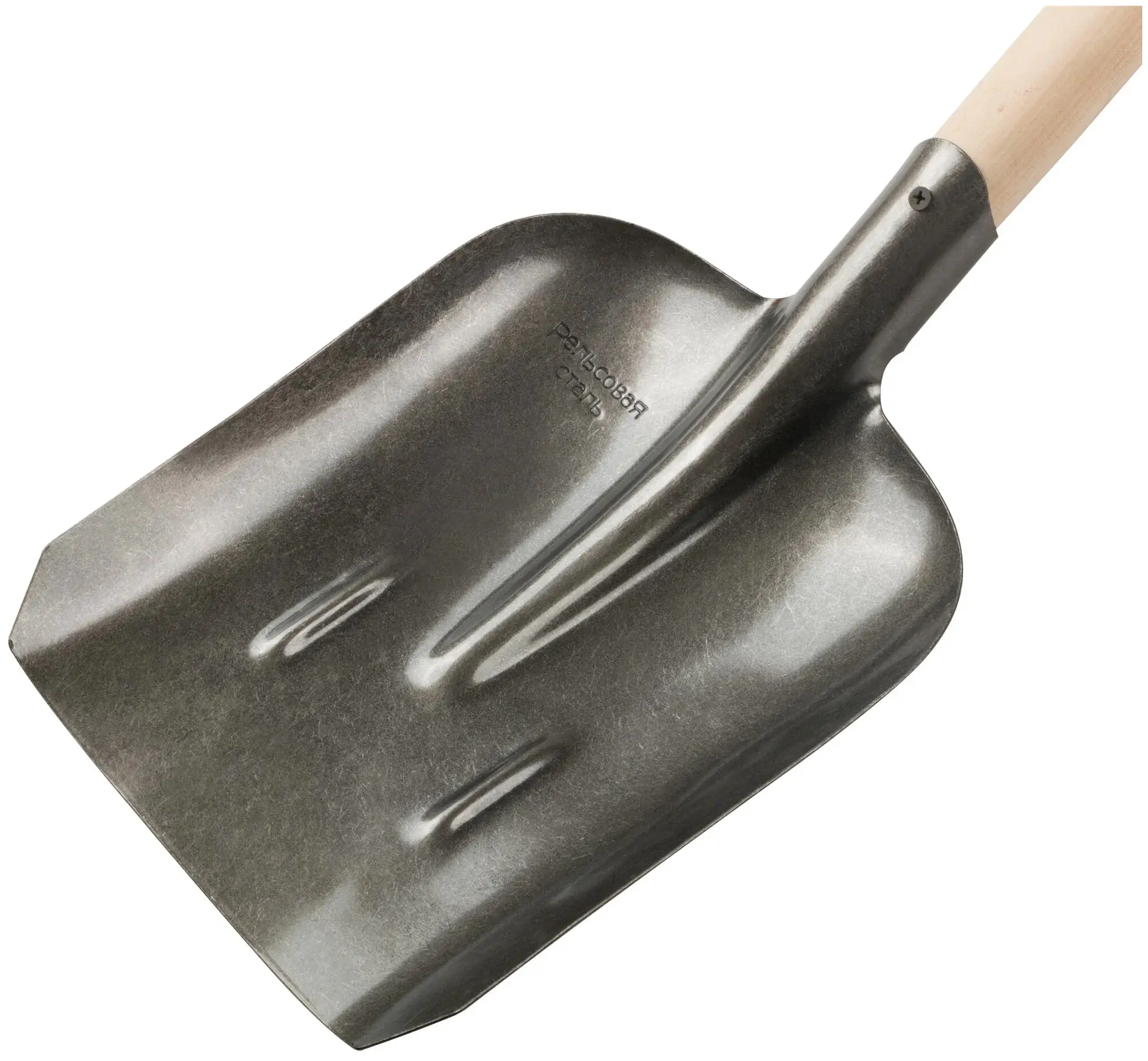 Лопата совковая из рельсовой стали с черенком