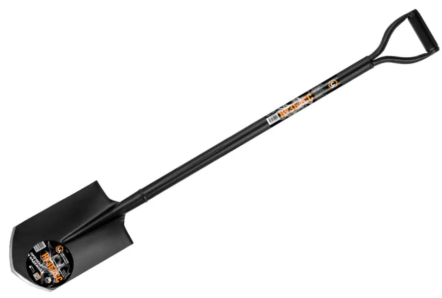 Лопата штыковая цельнометаллическая остроконечная 120 см Кузбасс 1446