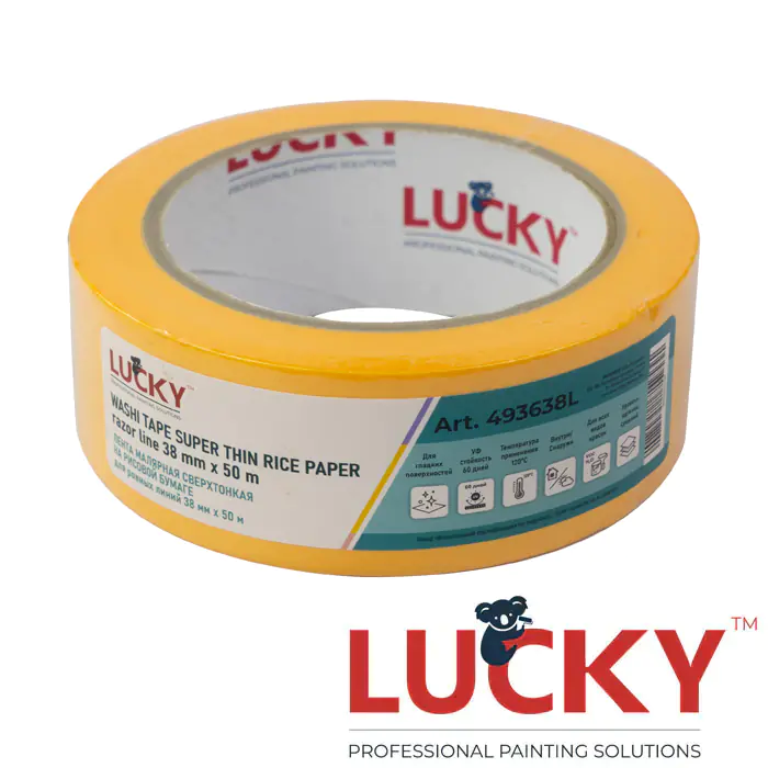 Лента малярная Lucky Washi Razor Line 38 мм х 50 м (493638L)
