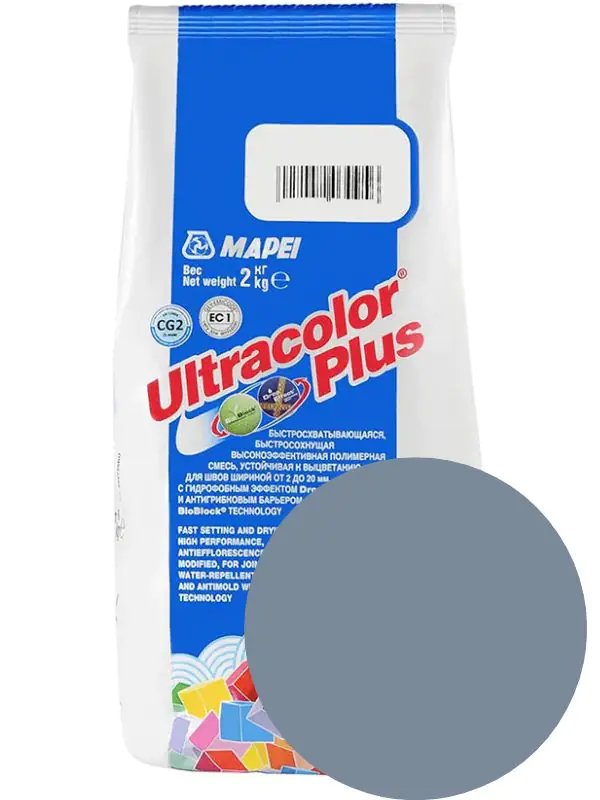 Фуга Mapei ULTRACOLOR PLUS №125 (серый замок) 2 кг