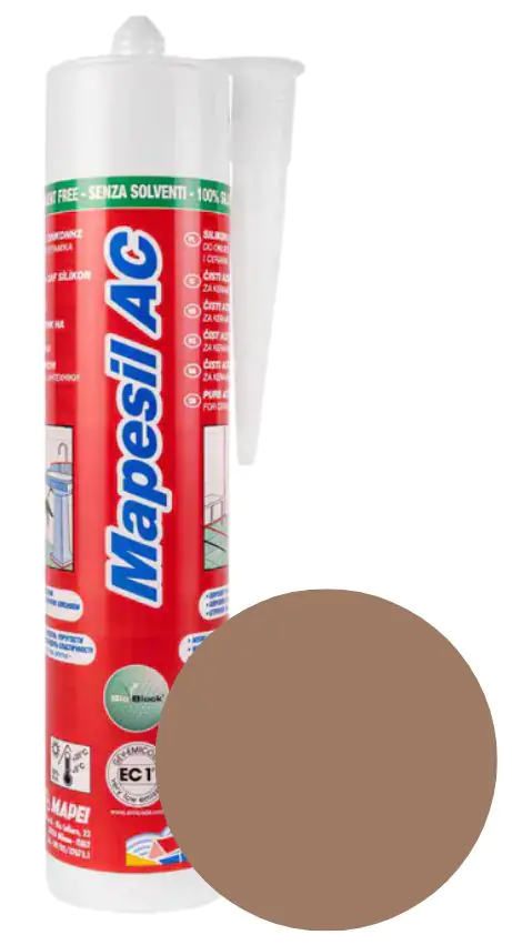 Герметик силиконовый MAPESIL AC 142 (коричневый) 310 мл
