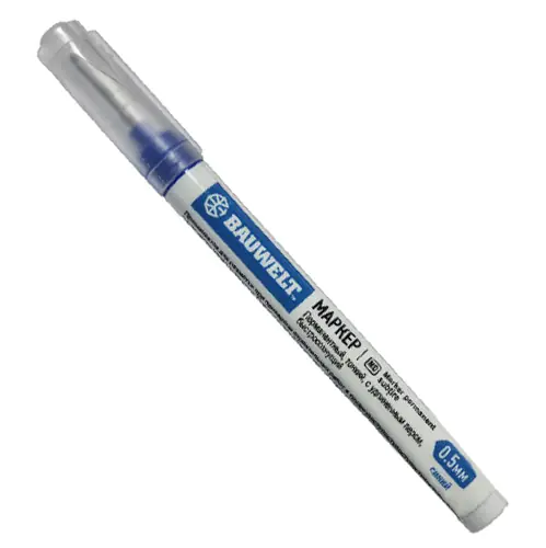 Маркер перманентный синий 0,5 мм Bauwelt (40869)