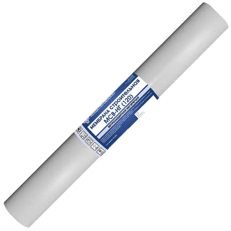 Мембрана огнестойкая ветрогидрозащитная МСВ-НГ 120 см, 75 м²