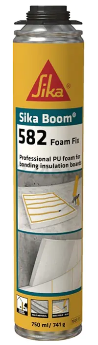 Клей-пена монтажная Sika Boom 582 Foam Fix под пистолет, 750 мл