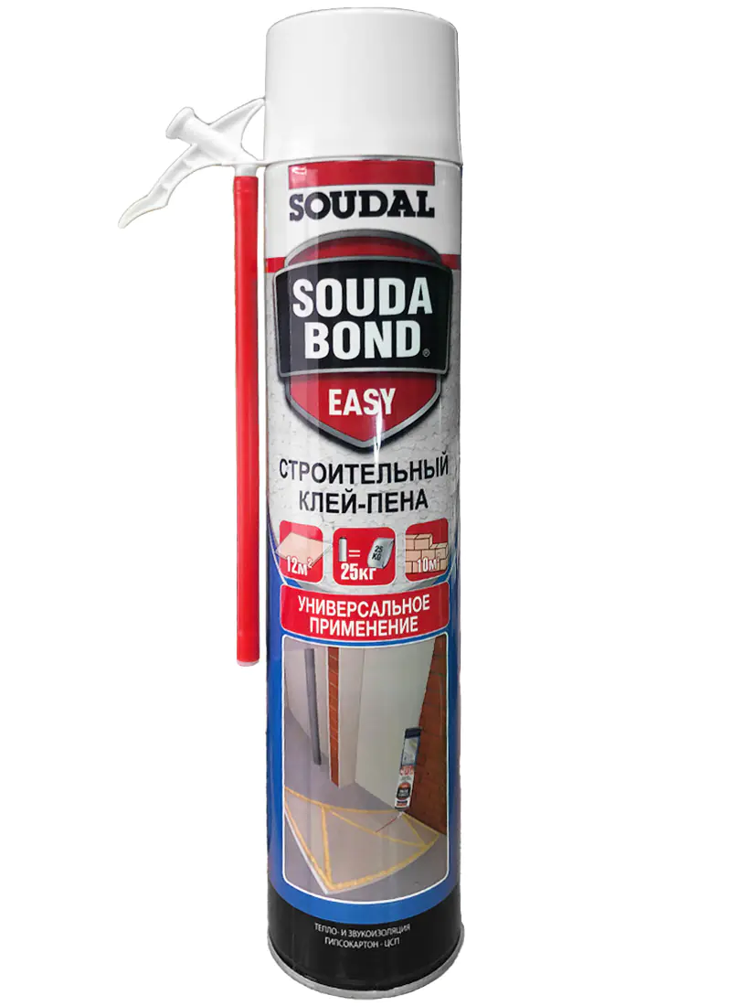 Клей-пена Soudal Soudabond Easy с трубочкой, 750 мл