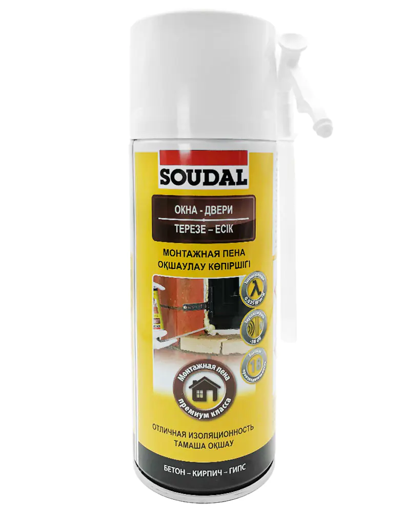 Монтажная пена Soudal с трубочкой, 300 мл