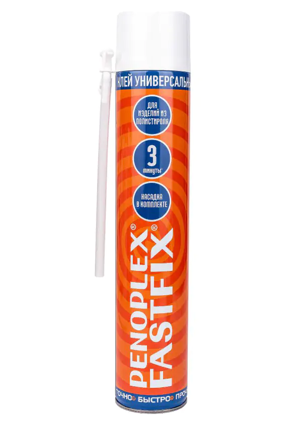 Клей-пена Пеноплэкс Fastfix с трубочкой для пенополистирола, 750 мл