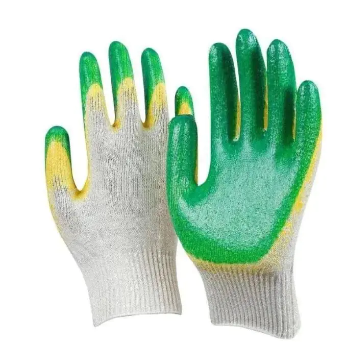 Перчатки рабочие х/б с двойным латексным обливом