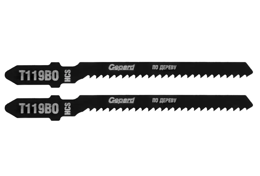Пилка для лобзика по дереву T119BO Gepard GP0620-12 (2 шт)