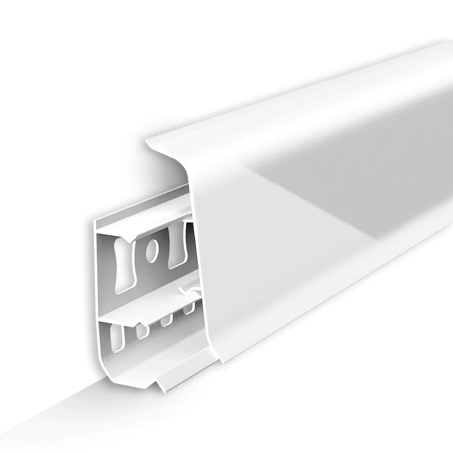 Плинтус напольный Идеал Деконика 55 мм 2,2 м (001-G, белый глянцевый)