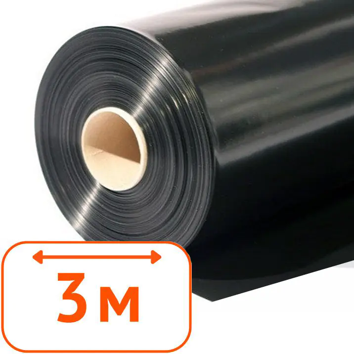 Плёнка вторичная 100 мкм ТУ, ширина 3 м (рукав 1,5 м), цена за м.п.