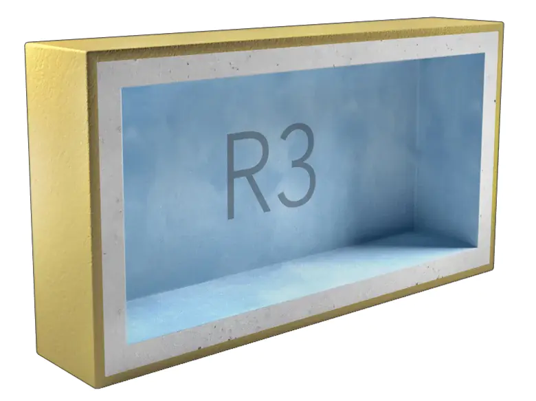 Подрозетник тройной АкустикГипс Бокс R3 120х270х45 мм