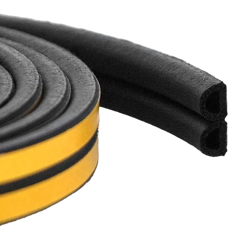 Уплотнитель "D" черный 9х8 мм 6 м Starfix SF1012-03