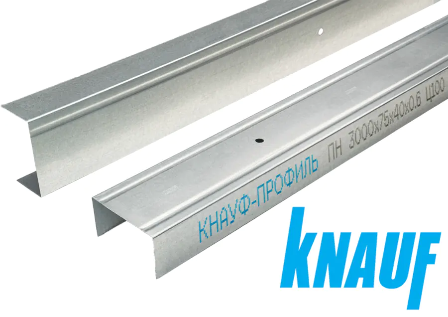Профиль для гипсокартона направляющий Knauf UW 75x40x0,6 мм (3 м)