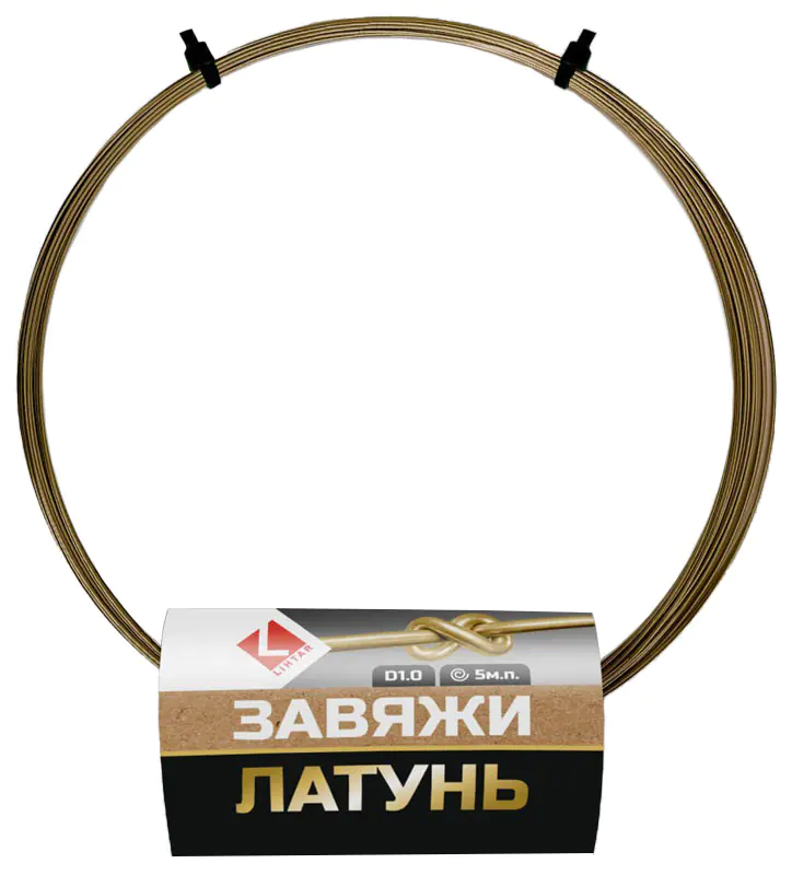 Проволока вязальная 1 мм Латунная Lihtar (5 м)