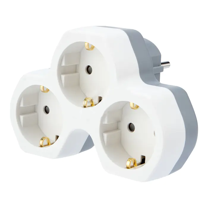 Разветвитель 3 розетки с/з плоский 16А 250B Дабрабыт