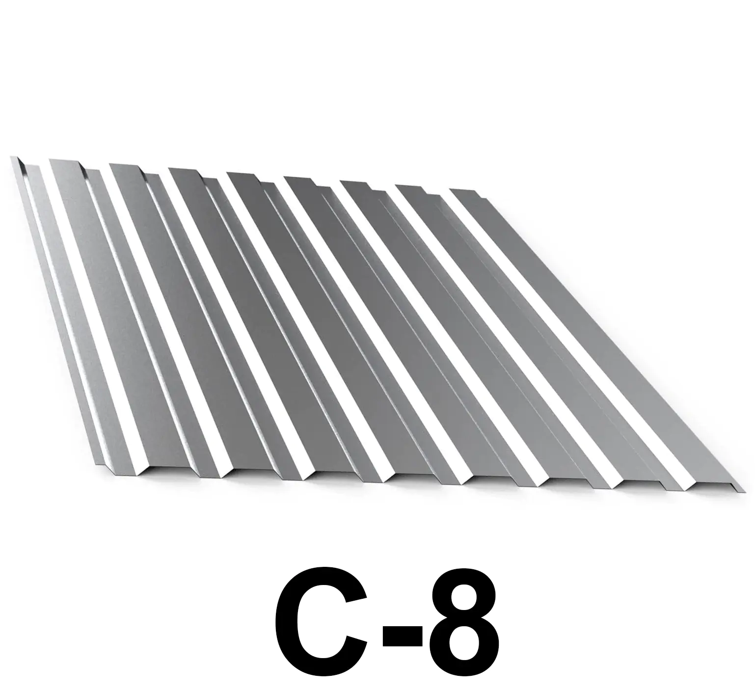 Профнастил оцинкованный С-8 0,35 мм 1,5 м