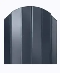 Штакетник металл. Рубин 103 мм, высота 1,7 м. RAL 7024. Глянец. РБ.